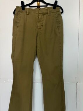 J. Crew Olive Green Cropped Straight Pants